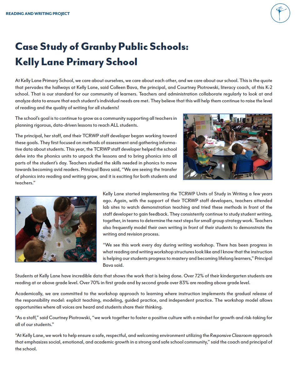 Case Study Kelly Lane Primary